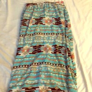 Aztec long skirt